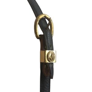 Dooney & Bourke Leather Belt in Navy Blue